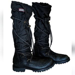Hunter Amazonas Summit  BLACK Leather Boots 7